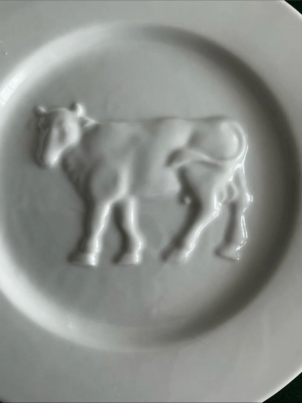 BonJour Set (6) Farm Animal 7” Appetizer Cheese Plates Cow Sheep Goat Embossed